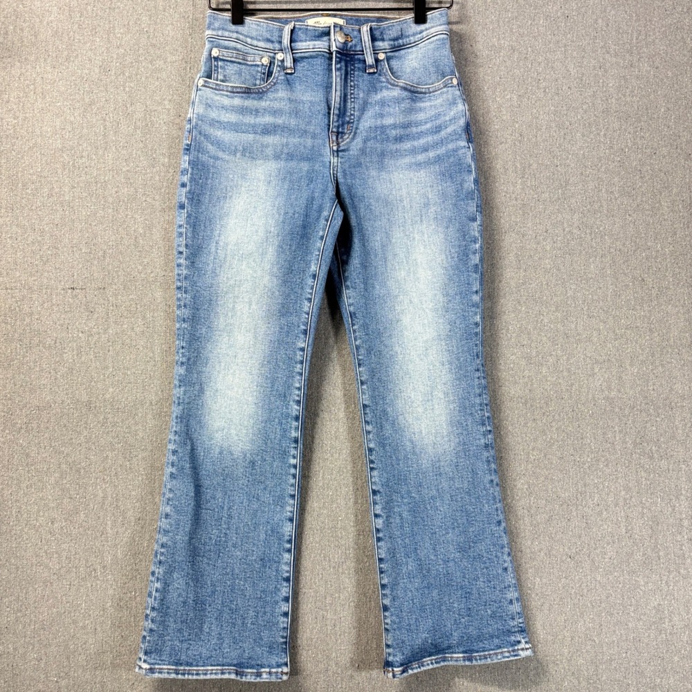 Madewell Mid-Rise Kick Out Jeans in Blue Denim Size 27